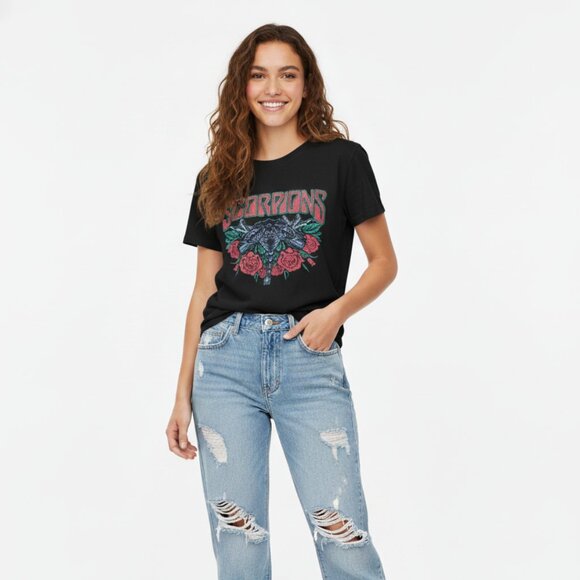 Scorpions “Rockers N’ Ballads” Band Tee | Black Graphic T-Shirt | Size Medium - Picture 1 of 9